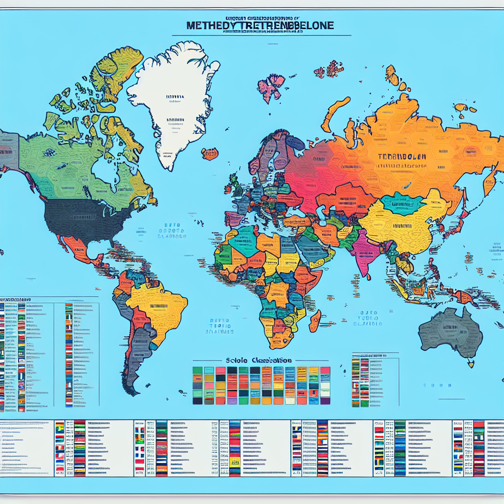 Drug scheduling of methyltrenbolone by country